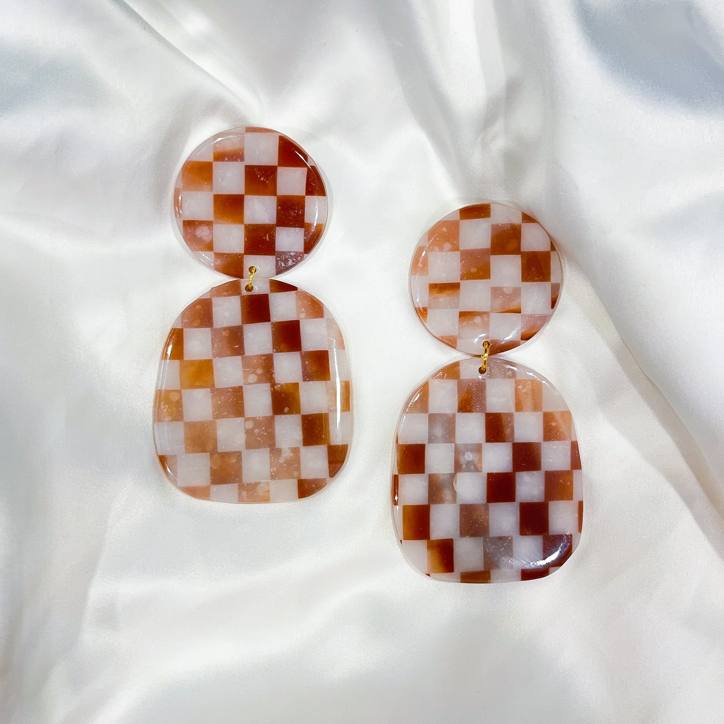 'Ace' Checkered Earrings