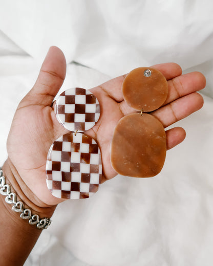 'Ace' Checkered Earrings