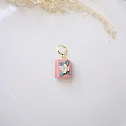 7. Handmade Book Clay Earrings