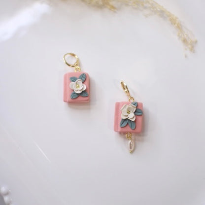 7. Handmade Book Clay Earrings