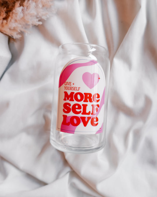 'Give Yourself More Self Love' Glass Cup